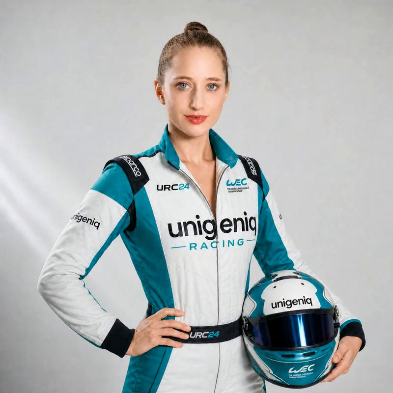 Мария Сенькова в гоночном комбинезоне URC24 — спикер URC24